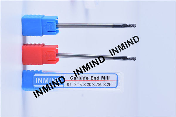 Long Shank Metric Ball Nose End Mill , End Mill Machine High Precsion End Mill Bits 2