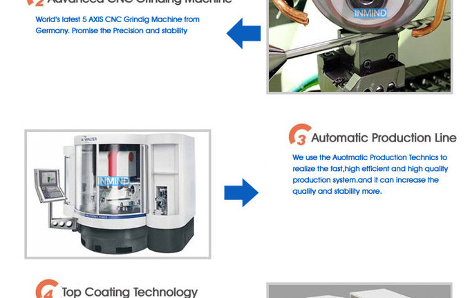 Recubrimiento TISiN SiN, Molino de extremo cuadrado, 4 flautas, 4 mm a 16 mm, herramientas de fresado, hasta HRC55, 0.5UM, TAIWAN Standard 2