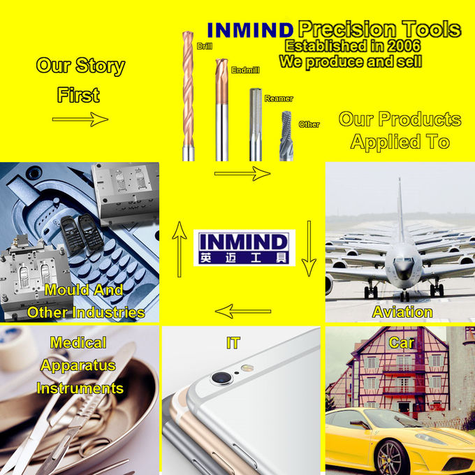 Tamaño de grano 0.8UM hasta HRC50 Revestimiento AlTiN Máquina cuadrada de 8 mm herramientas de corte Molino de extremo, 4 flautas, brocas de molino de extremo 0
