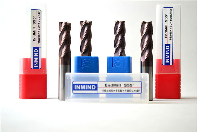 Fresas de extremo de carburo de tungsteno / acero inoxidable, fresa de extremo no estándar de 4 estrías 1