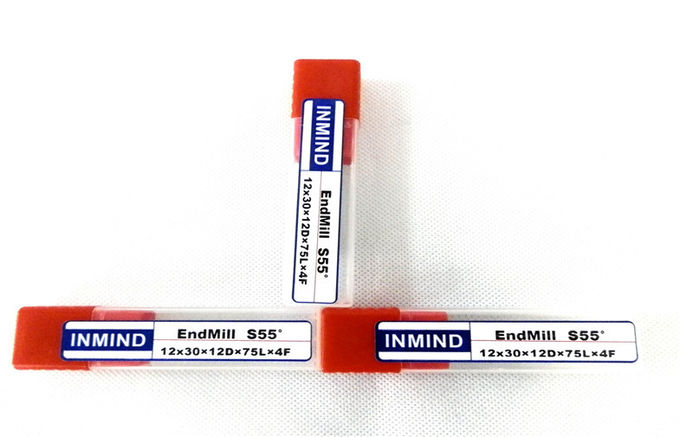 Customized Carbide End Mill / CNC Milling Cutting Tool Diameter 8mm 0