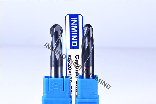 AlTiN Coating HRC50 Ball End Mill Machine Cutting Tools 2 Flute End Mill 1