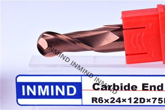 Extra Long Solid Carbide Square Corner Radius End Mill / Aluminum End Mill 0