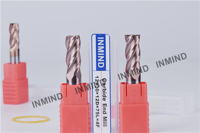 Square End Mill , 12mm AOL100mm 4 Flute , HRC55  TiSiN TiAlN Coating , Milling Cutters , Standard Length 2