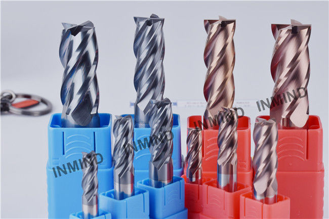 Fraise en bout en carbure, 18-14mm 4 flûtes, revêtement TiSiN, jusqu'à HRC55, fraise en carbure 2