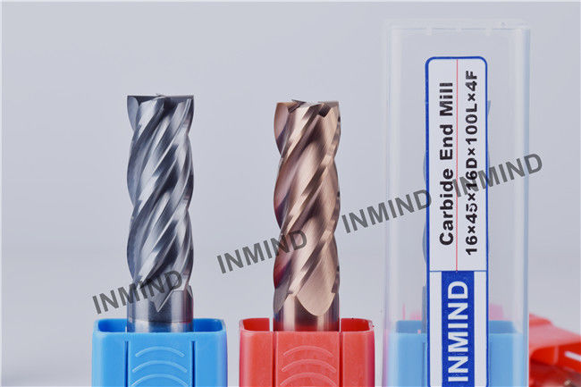 Recubrimiento TiSiN, fresa de extremo de carburo, 16 mm, 2 flautas, 4 flautas, cortador de carburo, hasta HRC55, 1