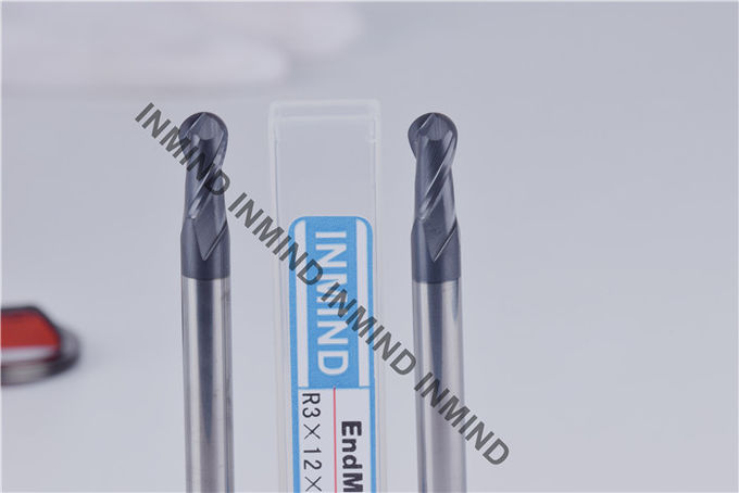 High Tenacity Ball Nose Cutter , HRC50 Aluminium Metal Cutting Tools 0