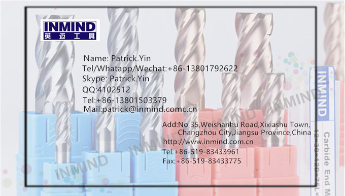 Long Shank Type Solid Carbide Cutting Tools , End Mill Bits For Aluminum / Stainless Steel 2