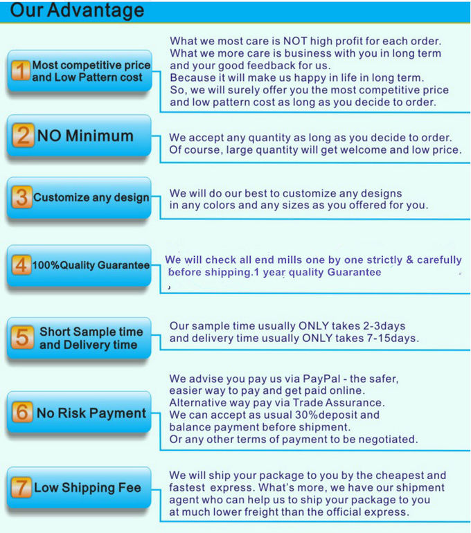 Fresas de acero de alta velocidad HRC50, herramienta de molino de extremo cuadrado de acero Hss 2