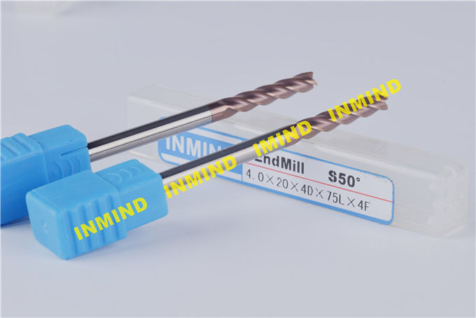 Fresa CNC de alta precisión / tamaño de grano 0.5UM herramientas de corte de molino de extremo de 4 mm 0