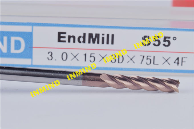 fraises en bout enduites par Tialn de la taille du grain 0.5UM, fraises 0 faites sur commande d'extrémité carrée de cannelure longue