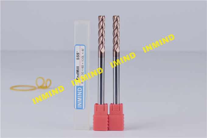 Molino de extremo cuadrado extra largo para fresar templado / acero templado tamaño estándar 1