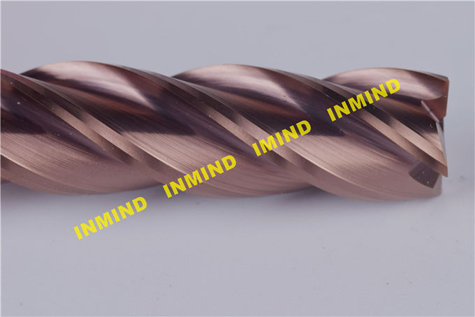 High Precision Square Long End Mill Bits , AlTiN Coating Metal Cutting Tools 1
