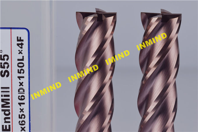 Long Shank Type Solid Carbide Cutting Tools , End Mill Bits For Aluminum / Stainless Steel 0