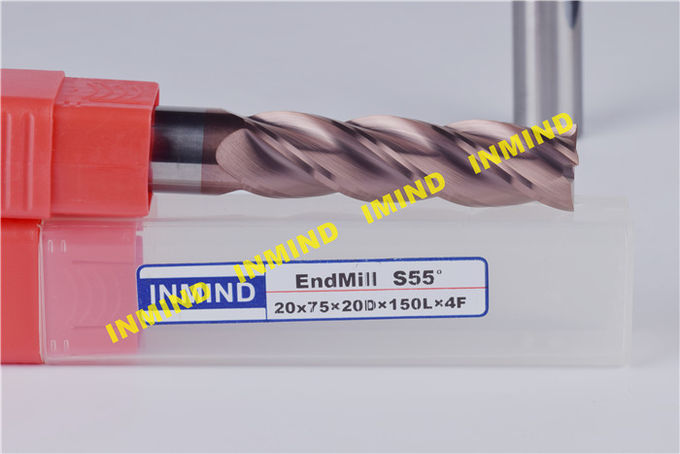 20 mm / 18 mm AlTiN Coating Long Square End Mill With 4 Flute 150 mm Length 1
