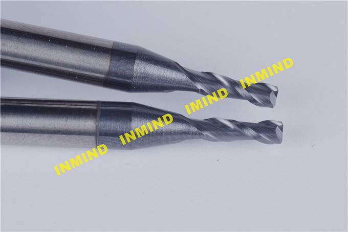 SiN Coating Corner Radius End Mill , HRC55 4 Flute Extra Long End Mill SGS 2