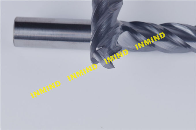 SiN Coating Corner Radius End Mill , HRC55 4 Flute Extra Long End Mill SGS 0