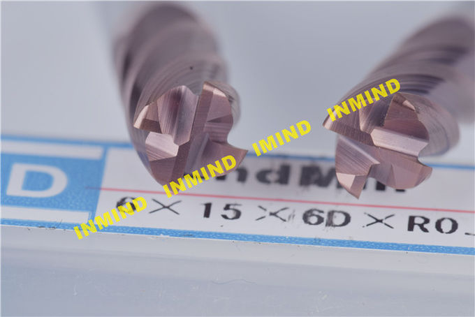 Corner Radius end mill  6mm/8mm Corner R1.0  upto HRC65 4 Flute  high hardness Corner Rounding end mill  SiN Coating 0
