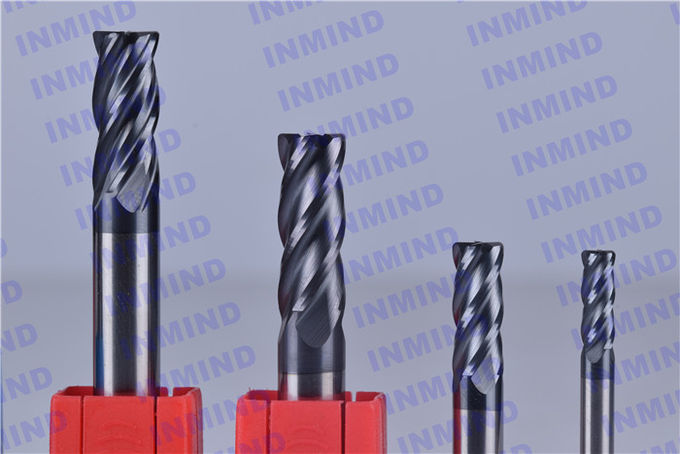 high hardness  Corner Radius end mill upto HRC65 4 Flute SiN TiSiN Coating long shank 0