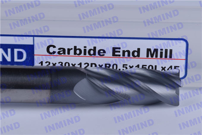 Herramientas que muelen de la esquina del carburo del radio / molino de extremo de la serie larga para el acero inoxidable 0