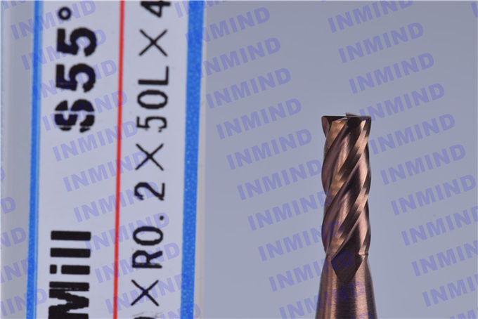 Solid Carbide Corner Rounding Milling Cutters , 0.5 UM Grain Size Corner Radius Tool 0