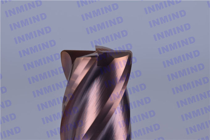 high hardness  Corner Radius end mill upto HRC65 4 Flute SiN TiSiN Coating long shank 1