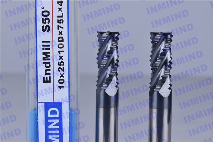 Pedazos revestidos de la herramienta de la máquina de fresado de AlTiN, molinos de extremo de aluminio del corte de la velocidad media 1