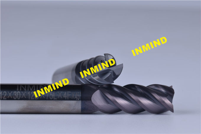 Brocas que muelen del CNC de 12 milímetros, herramientas de corte que muelen de la dureza alta del ángulo de la hélice de 45º 1