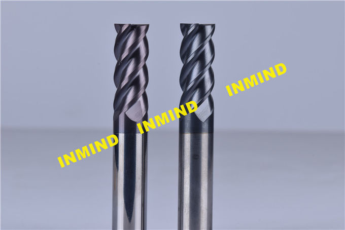 HRC65 Molino de extremo de taladro de 45 grados, broca 0 de corte de carburo de los molinos de extremo de alta velocidad