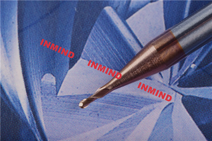 Ball Nose Solid Carbide End Mills 0.5 - 0.6 um Ultra Fine Grain Size 1