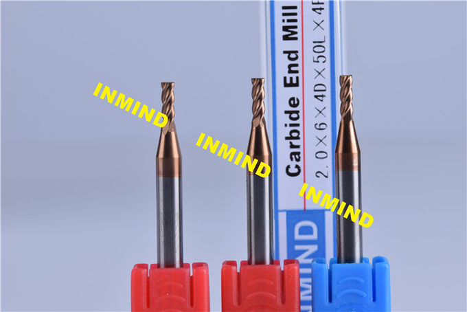 AlTiN Coated Smallest End Mill , 1.4 mm Cutting Length High Performance End Mills 1