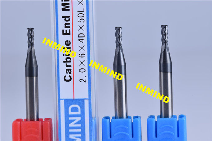 AlTiN Coated Smallest End Mill , 1.4 mm Cutting Length High Performance End Mills 0