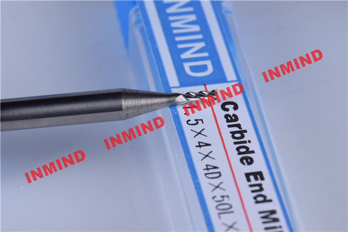 HRC50 3 Flute aluminum end mill bits 0.6 - 0.8 um Micro grain size 2