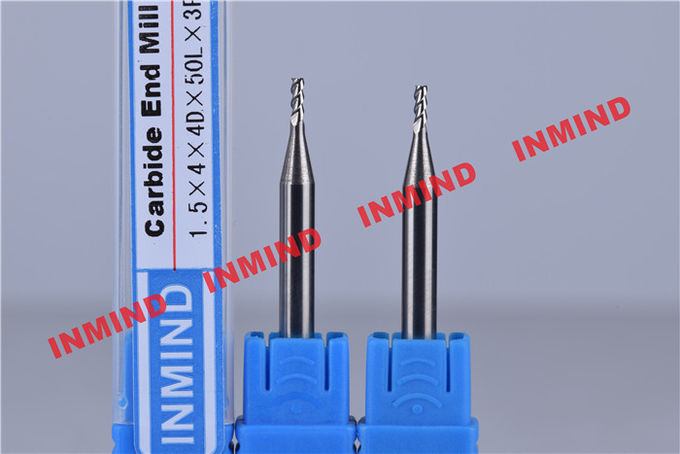 Fraise en bout de cannelure du diamètre 3 de 1,5 millimètres pour l'aluminium, longueur lumineuse de coupe de la surface 4 millimètres 1