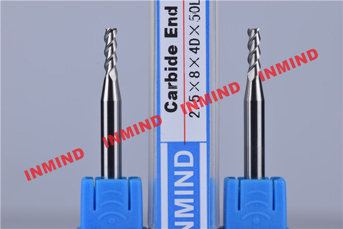HRC50 3 Flute aluminum end mill bits 0.6 - 0.8 um Micro grain size 0