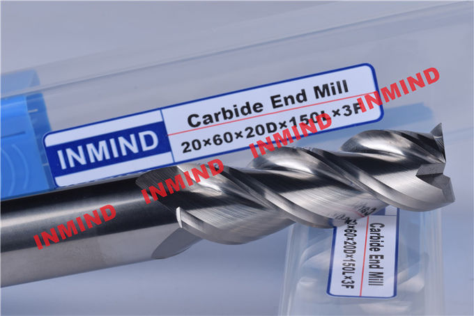 HRC55 HRC60 HRC65 Tialn Coated End Mills For Aluminum / Steel 0