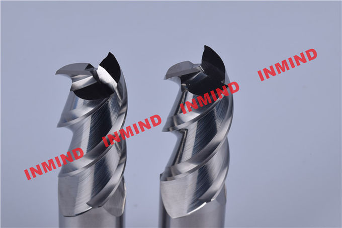 0.8um Grain Size Aluminum Cutting Tools , 3 Flute Carbide Milling Drill Bit 1