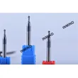 Recubrimiento altin, hasta hrc50 fresa de punta esférica r0.75 1.5mm 2 flauta, tamaño de grano 0.6-0.8um, tipo estándar