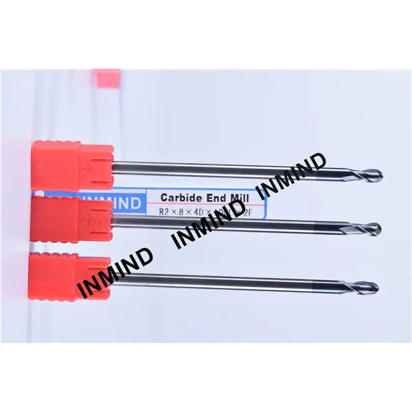 Long Shank , R2*100 ,  AlTiN , HRC50 , Ball Nose end mill , Extra Length