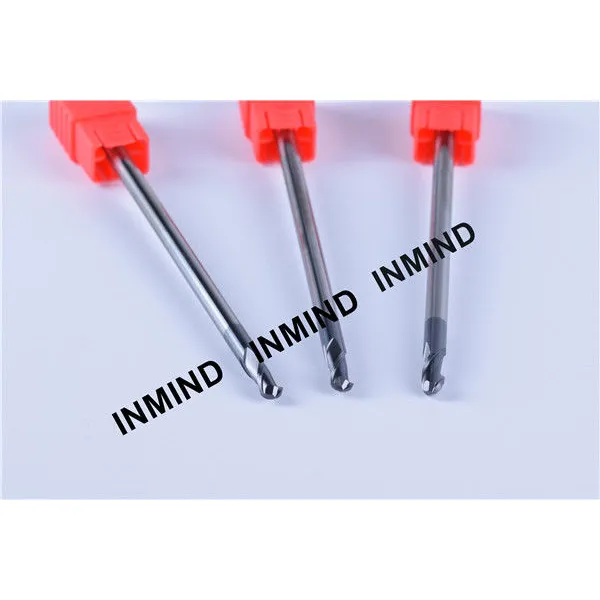 Long Shank , R2*100 ,  AlTiN , HRC50 , Ball Nose end mill , Extra Length