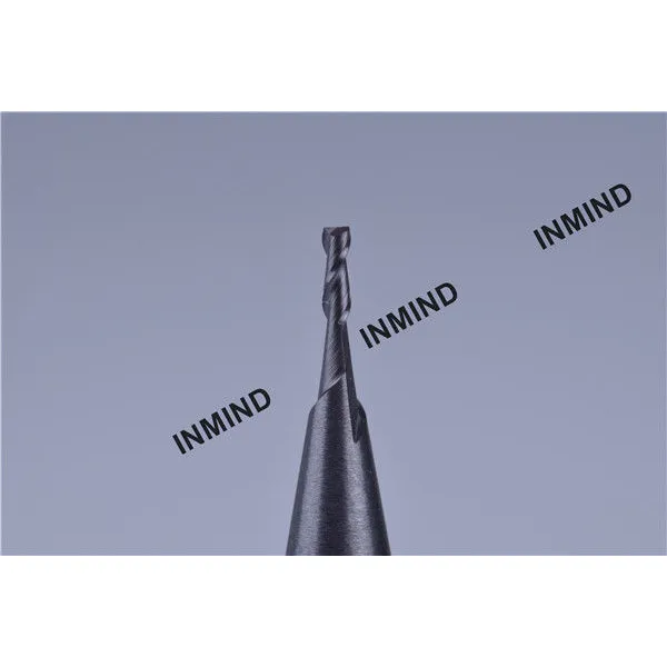 2 flûtes, revêtement altin hrc50, fraise carrée 1,0 mm * 2f, taille de grain 0,8 um, haute précision, fraise en carbure,