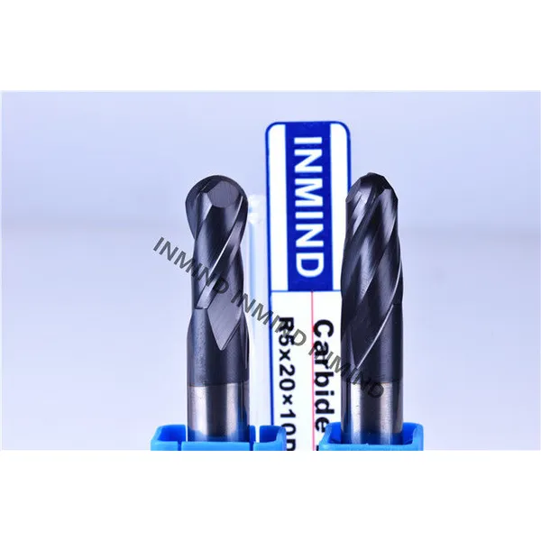 AlTiN Coating HRC50 Ball End Mill Machine Cutting Tools 2 Flute End Mill