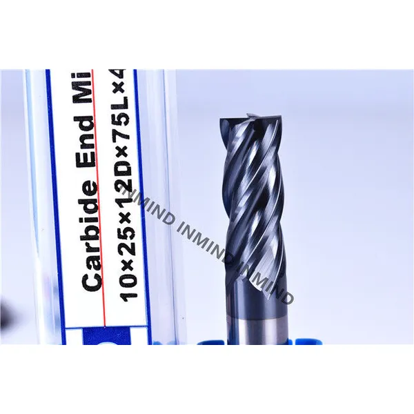 Fresadora cortadora de fresa de carburo con 0,5 - 0,6 um de tolerancia de tamaño de grano h6