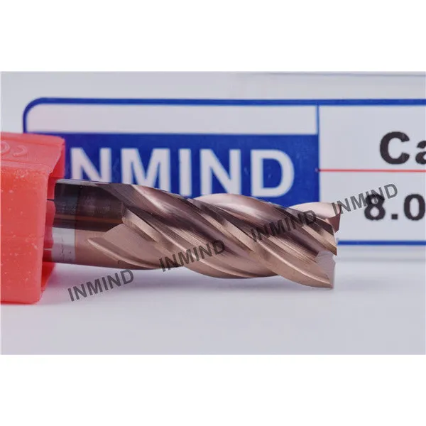 Recubrimiento sin tialn hrc55 de 8 mm, fresa de extremo cuadrado, varilla wf25, herramientas de corte de precisión, longitud estándar