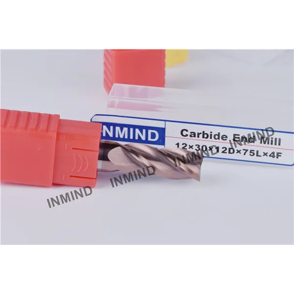 Square End Mill , 12mm AOL100mm 4 Flute , HRC55  TiSiN TiAlN Coating , Milling Cutters , Standard Length