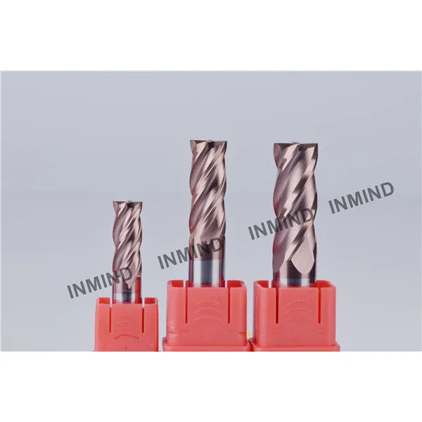 Flat / Ball 1 Flute / 2 Flute End Mill Carbide End Mill Bits , Tolerance +/-0.01mm