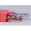 fraise en carbure , 18-14mm 4 flûtes , revêtement tisin , jusqu'à hrc55 , fraise en carbure