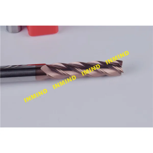 High Precision Square Long End Mill Bits , AlTiN Coating Metal Cutting Tools