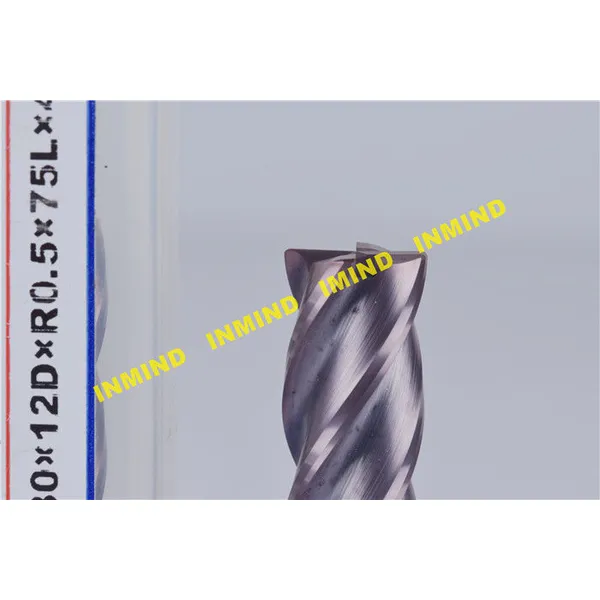 4 Flute Radius Milling Cutter With 30 mm Cutting Length 12 mm Diameter