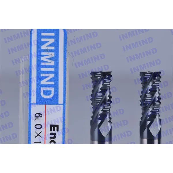 AlTiN NANO Coating HRC55 Roughing End Mills 4 Flute 6mm / 8mm Diameter